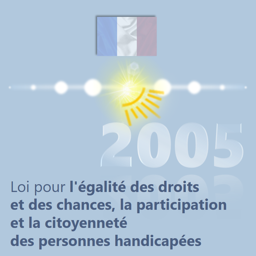 2005 : Loi pour l'égalité des droits et des chances, la participation et la citoyenneté des personnes handicapées